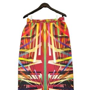 Escada size 36 (S) silk “Ode to LA” NWOT Pencil Skirt Elegant Tailored Design